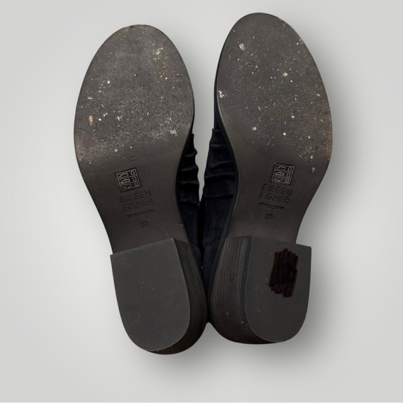 Eileen Fisher Irwin Suede Bootie Navy Blue Sz 10 - Picture 10 of 11